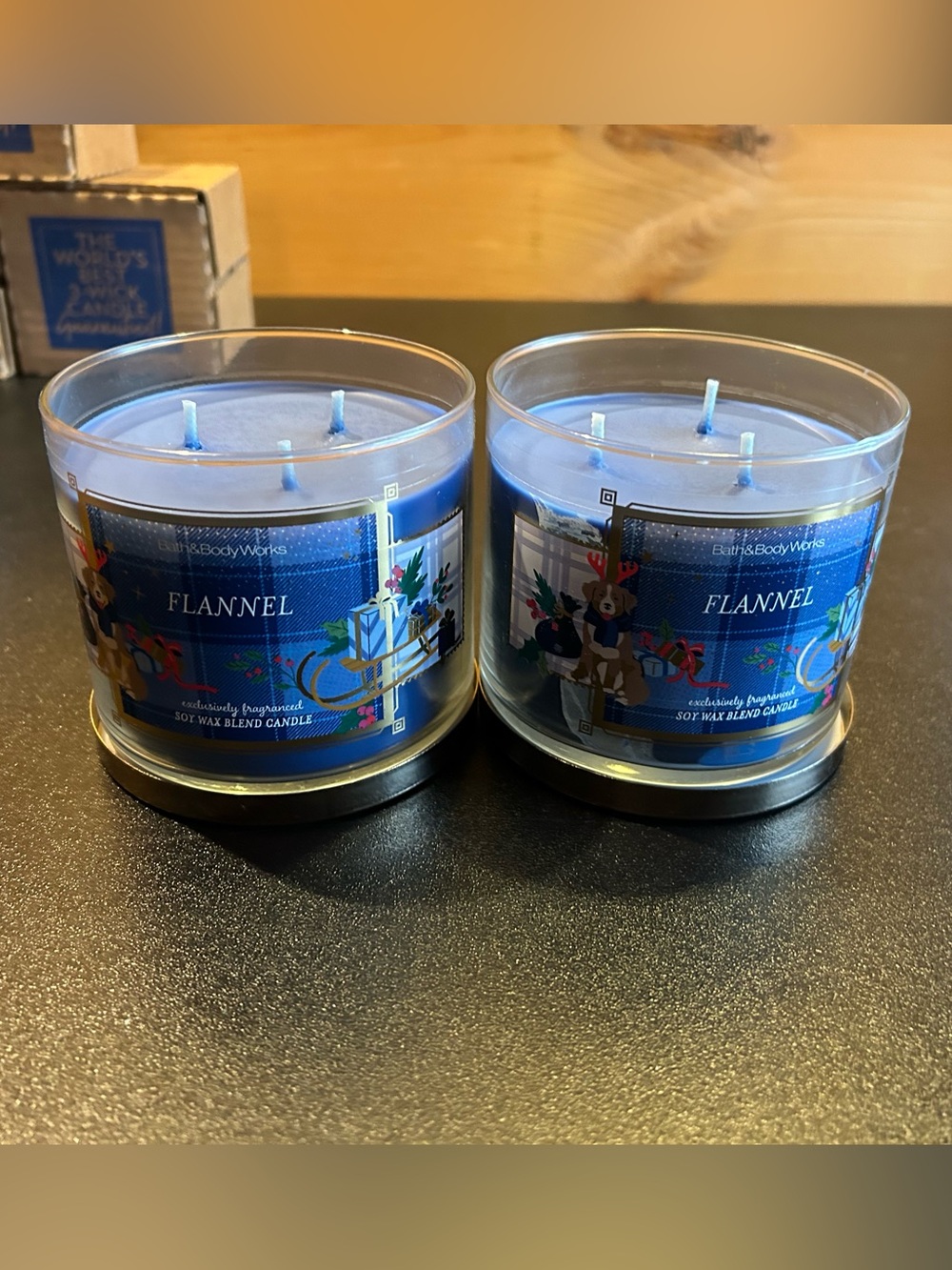 NWT Bath&Body Flannel 3 Wick Candle